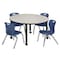 Regency Tables > Height Adjustable > Round Mobile Table & Chair Sets, 48 W, 48 L, 23-34 H, Maple TB48RNDPLAPCBK45NV - alternate 1